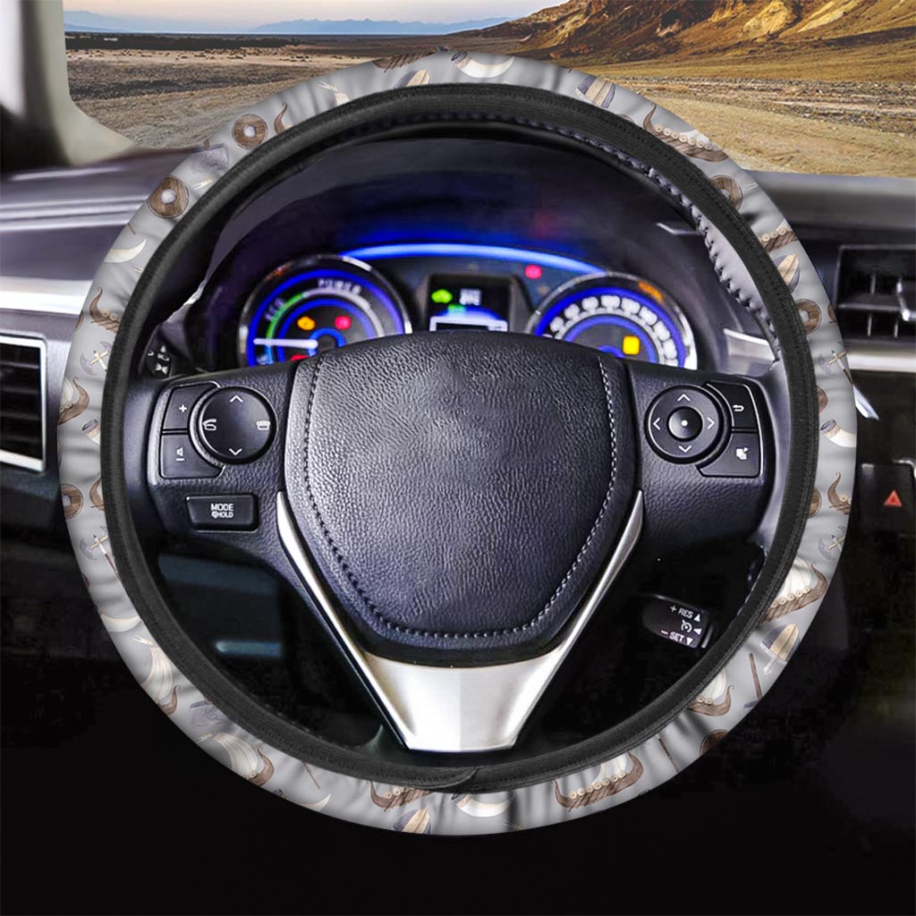 Drakkar Viking Ship Steering Wheel Cover-grizzshop