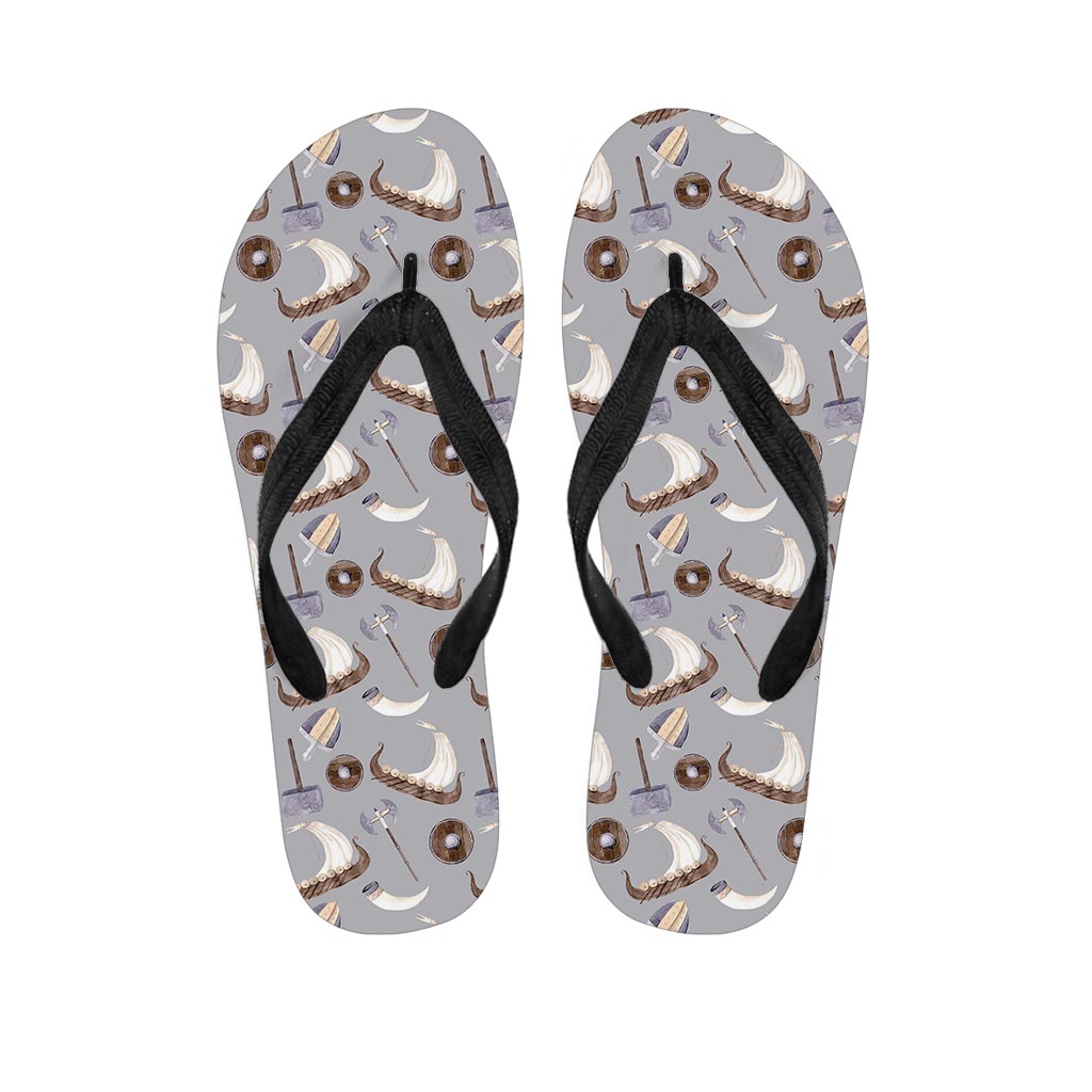Drakkar Viking Ship Women's Flip Flops-grizzshop