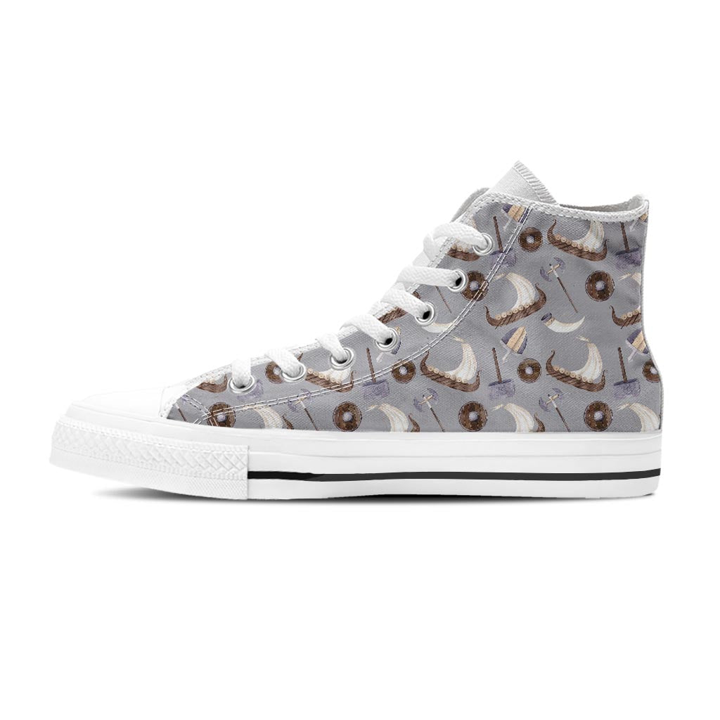 Drakkar Viking Ship Women's High Top Shoes-grizzshop