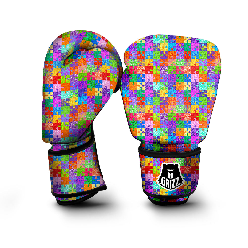 Drawing Autism Awareness Print Boxing Gloves-grizzshop