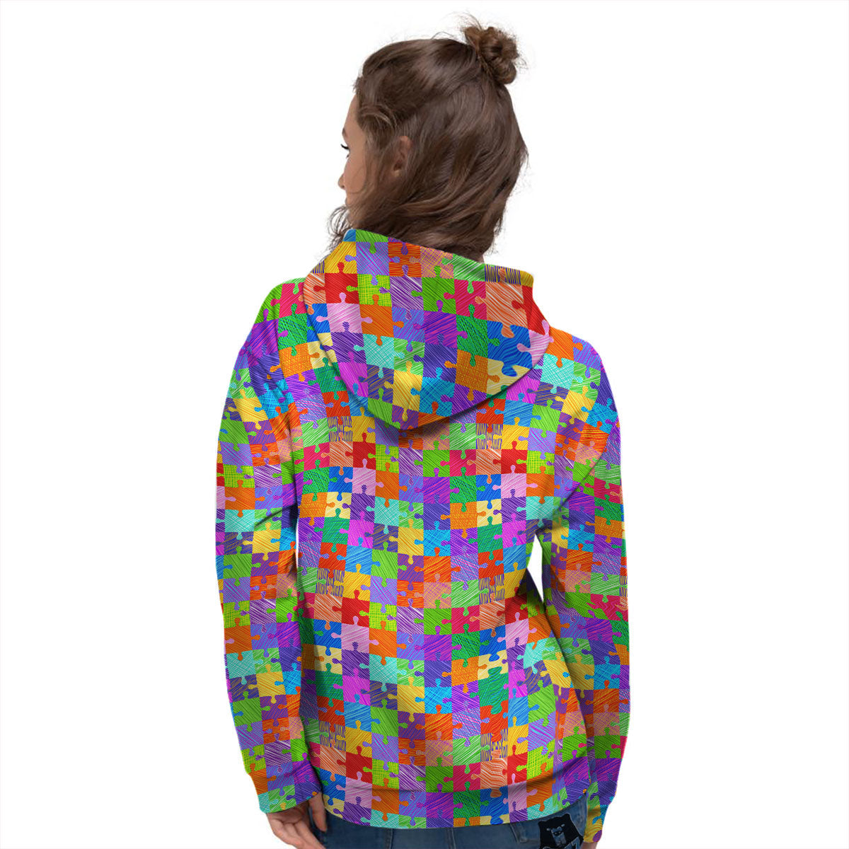 Drawing Autism Awareness Print Women's Hoodie-grizzshop