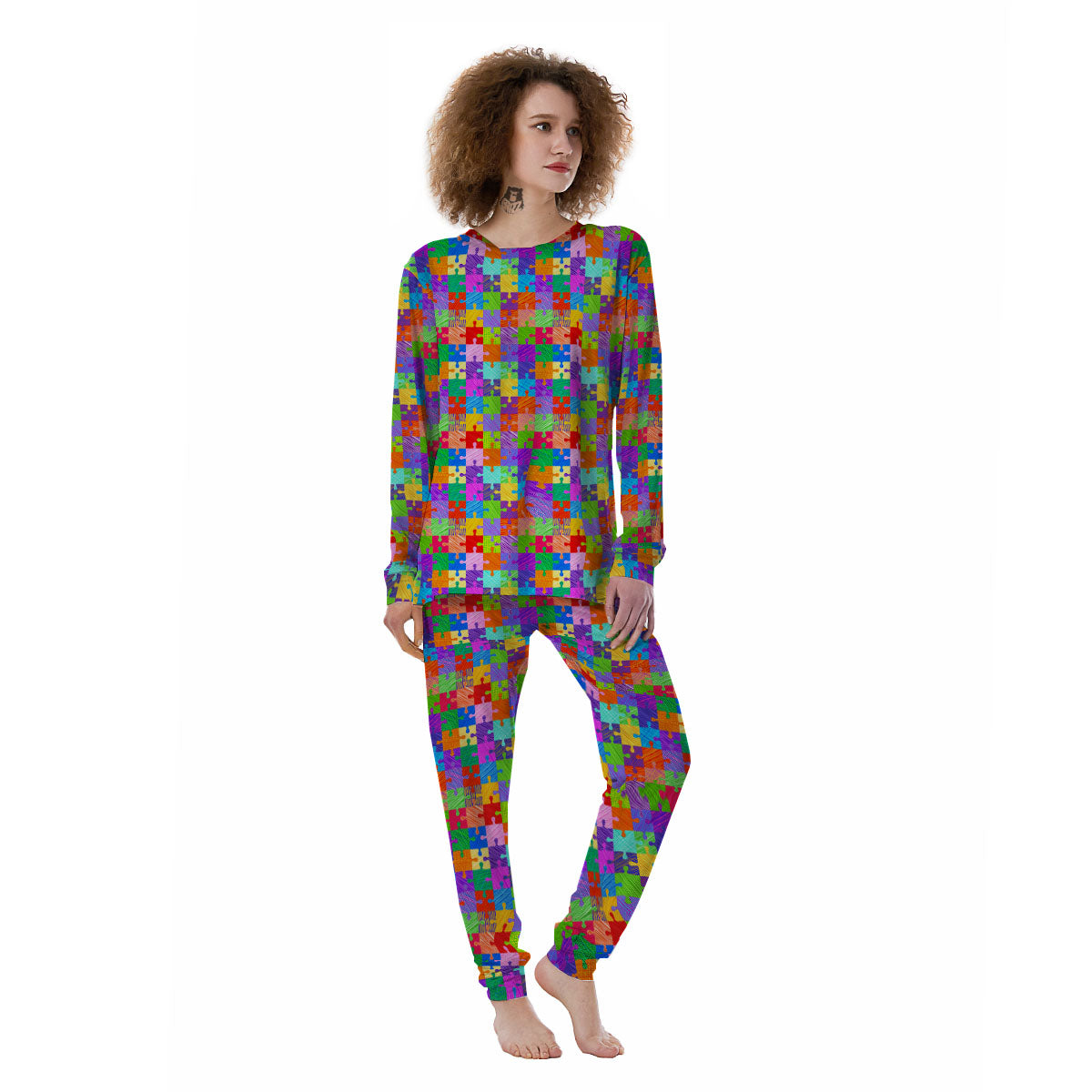 Drawing Autism Awareness Print Women's Pajamas-grizzshop