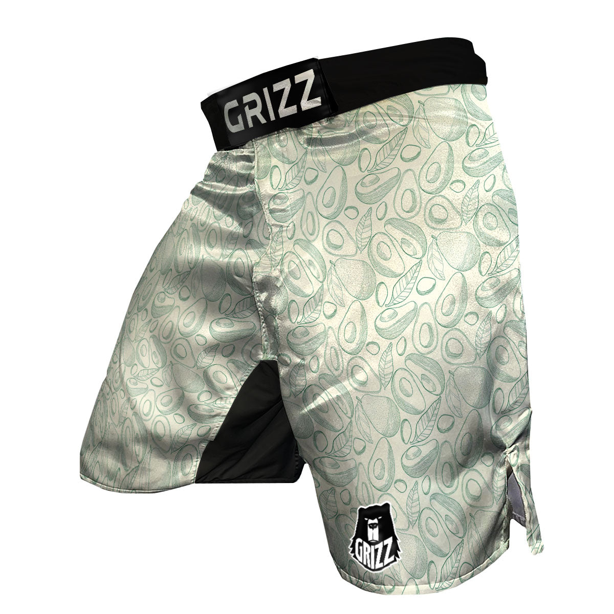 Drawing Avocado Cut In Half Print MMA Shorts-grizzshop