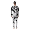 Drawing Beagle White And Black Print Men's Pajamas-grizzshop