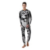 Drawing Beagle White And Black Print Men's Pajamas-grizzshop