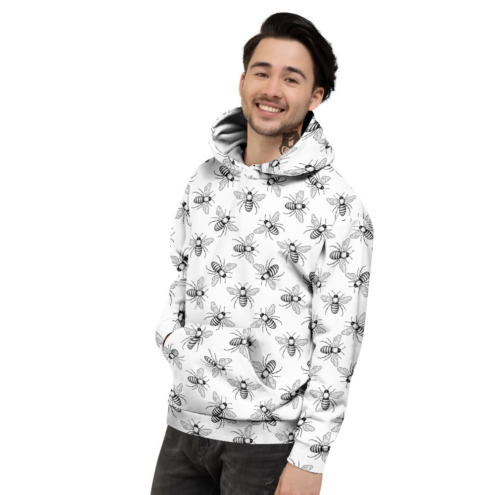Drawing Bee Print Pattern Men's Hoodie-grizzshop