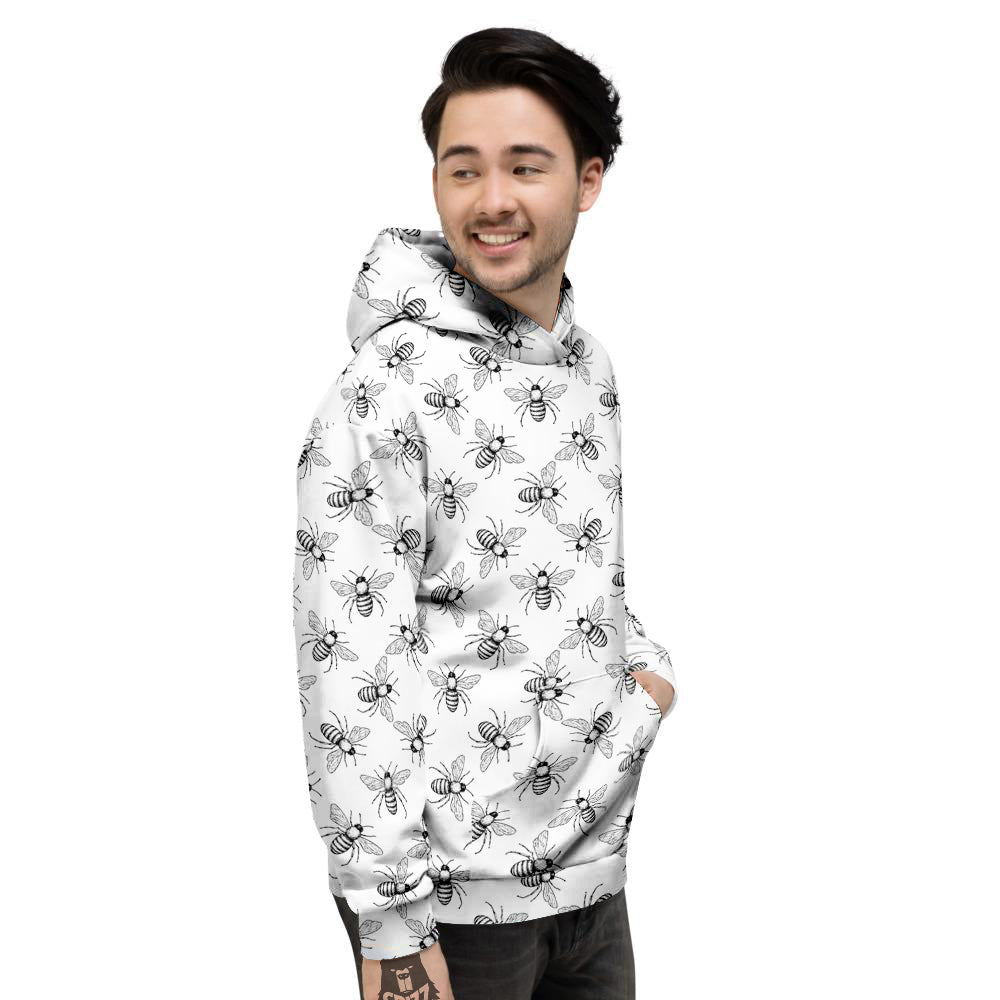 Drawing Bee Print Pattern Men's Hoodie-grizzshop