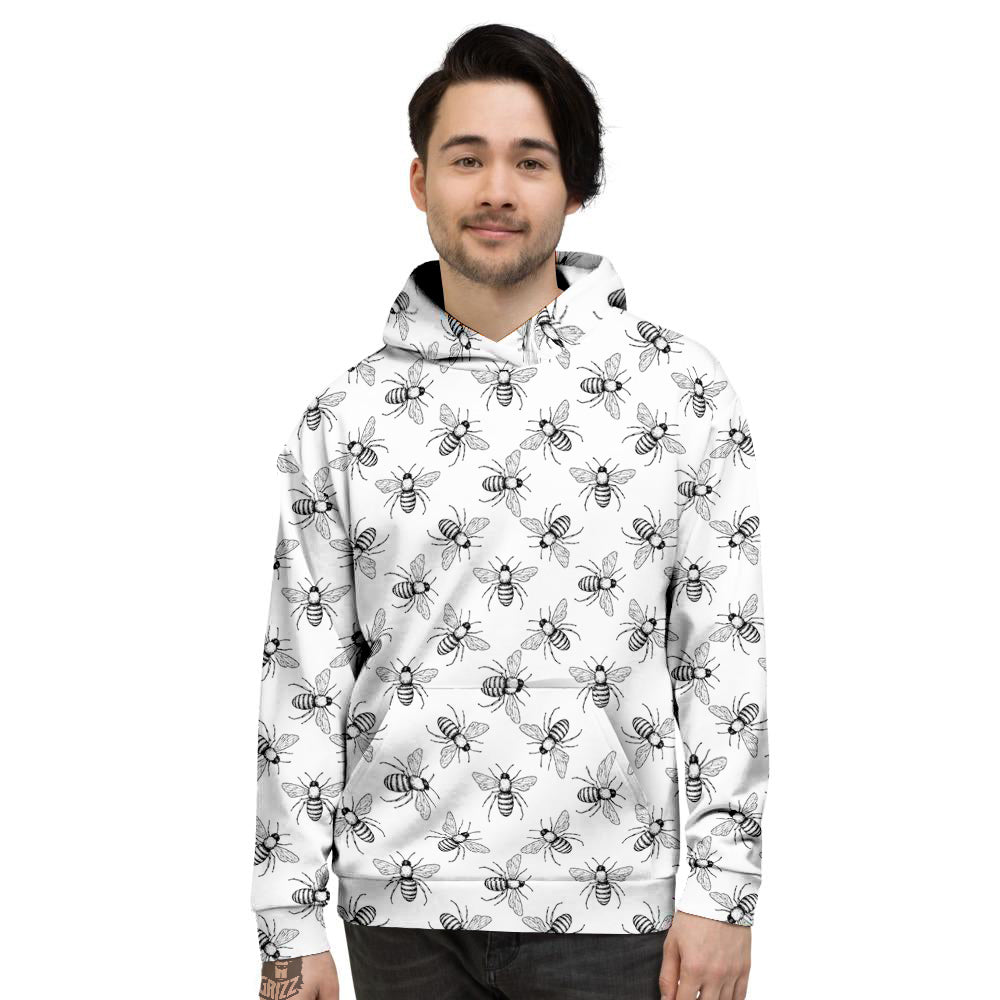 Drawing Bee Print Pattern Men's Hoodie-grizzshop