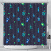 Drawing Bug Pattern Print Bathroom Shower Curtain-grizzshop