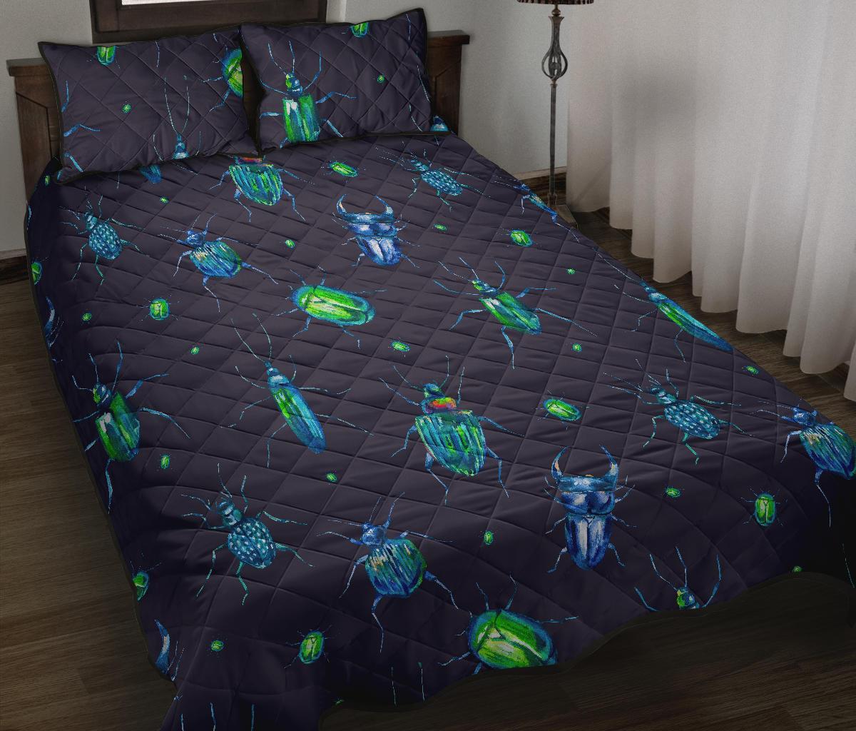 Drawing Bug Pattern Print Bed Set Quilt-grizzshop