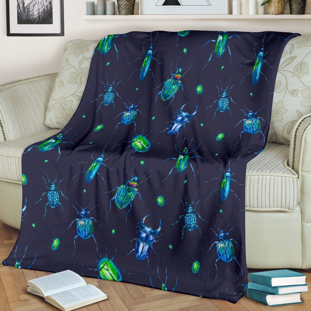 Drawing Bug Pattern Print Blanket-grizzshop