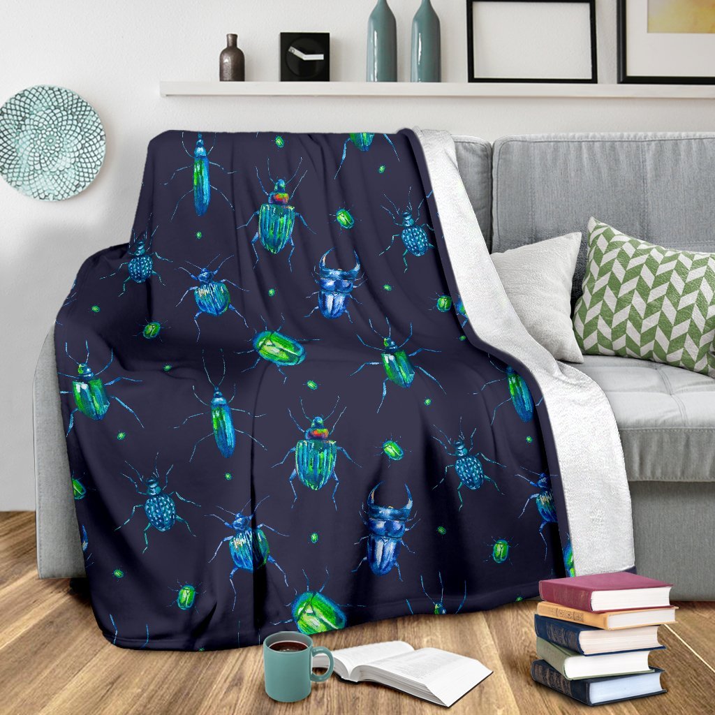 Drawing Bug Pattern Print Blanket-grizzshop