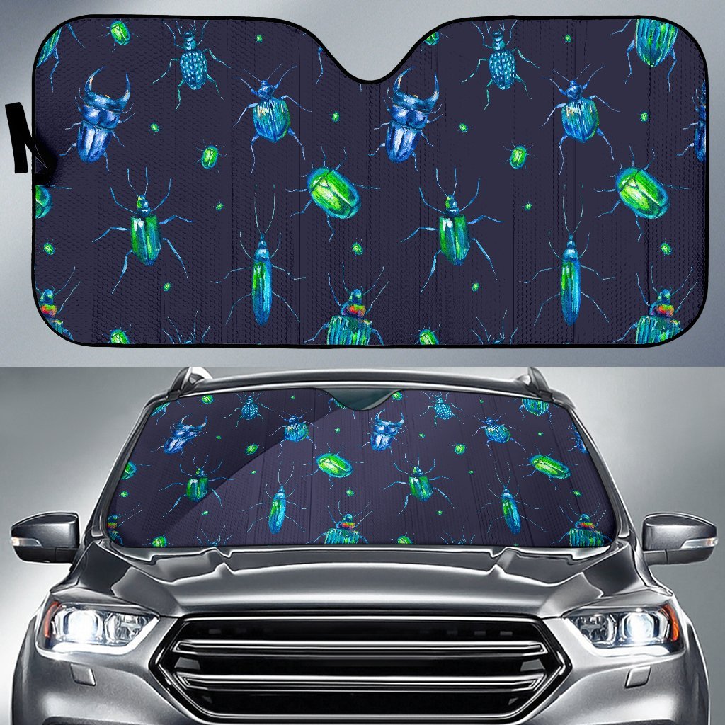 Drawing Bug Pattern Print Car Sun Shade-grizzshop