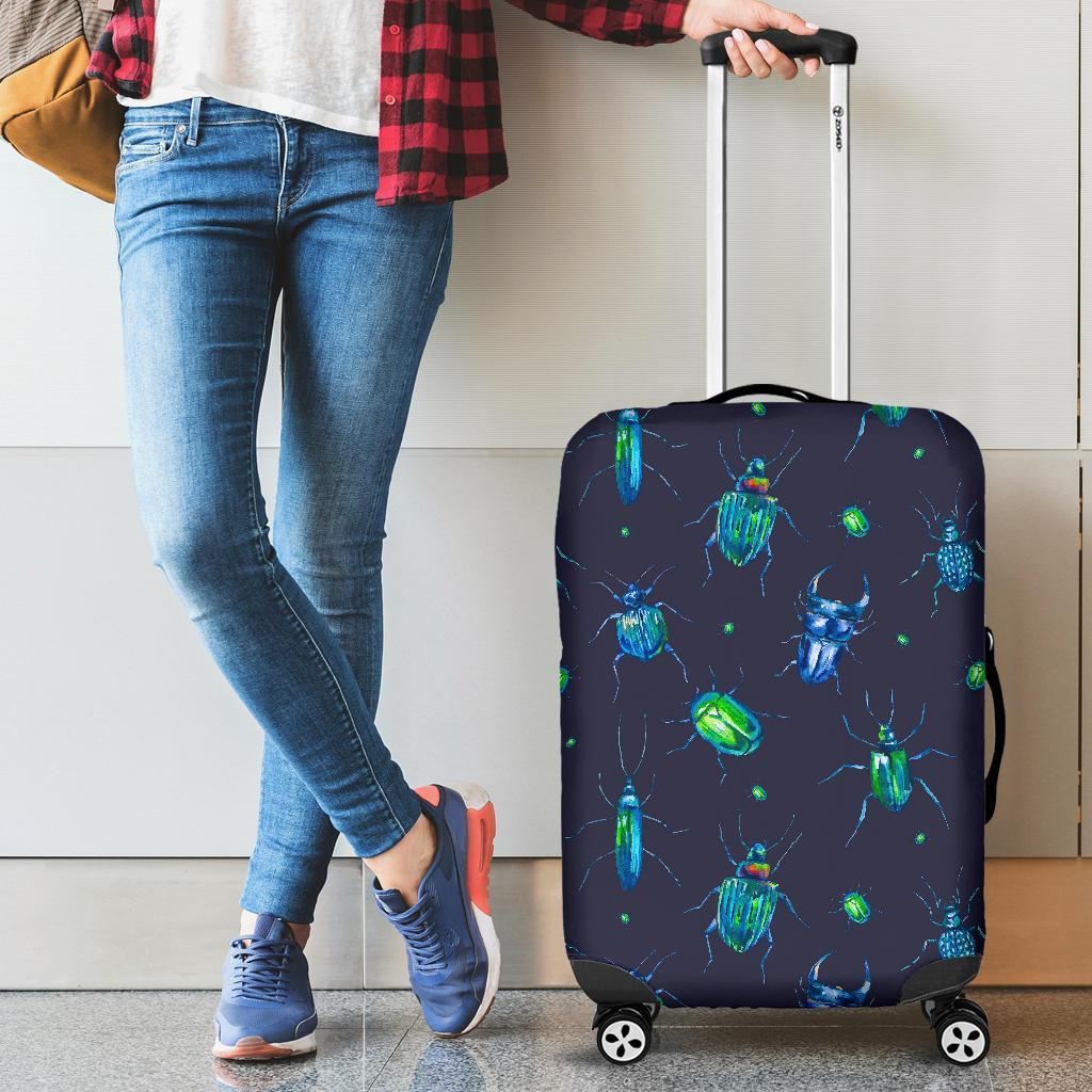 Drawing Bug Pattern Print Luggage Cover Protector-grizzshop