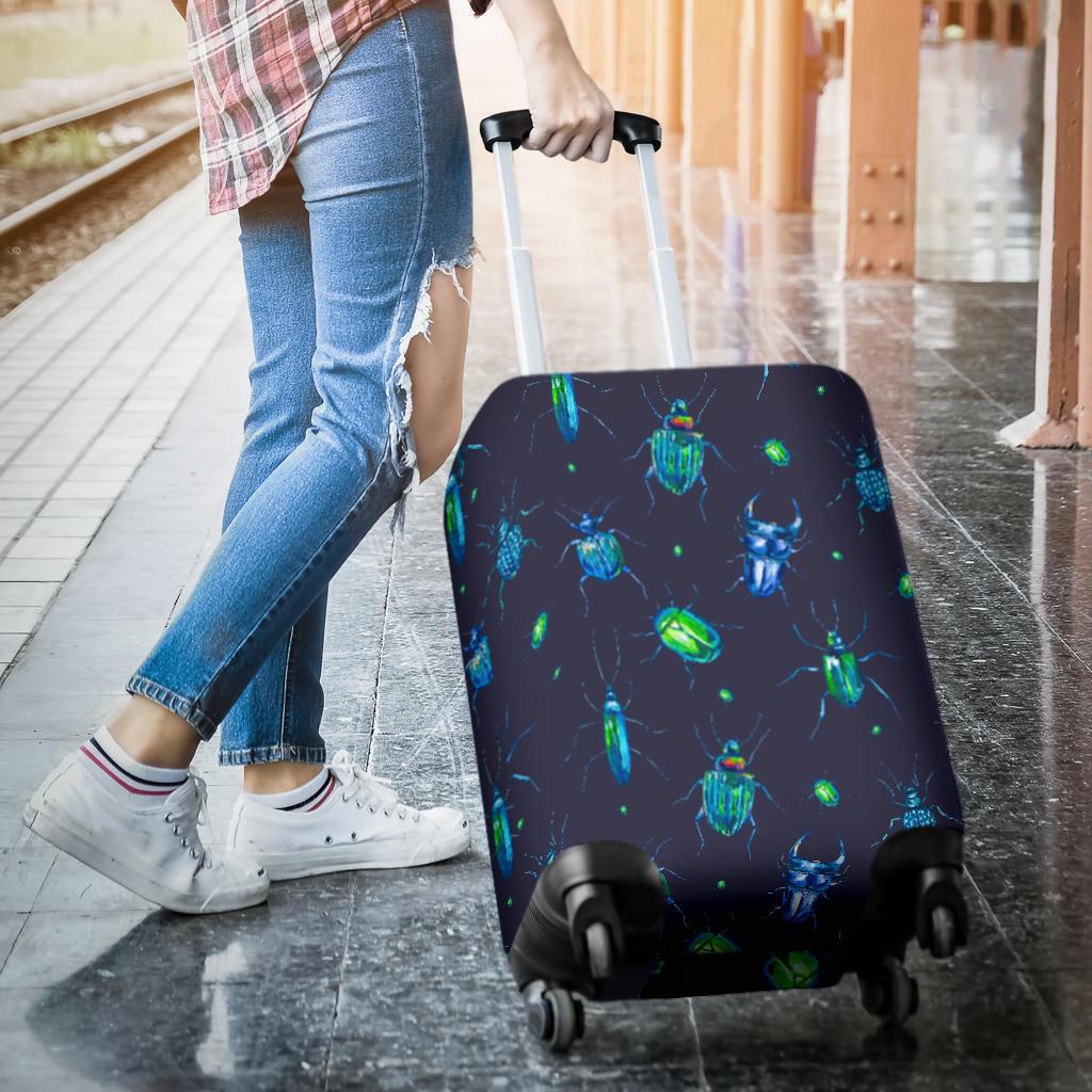 Drawing Bug Pattern Print Luggage Cover Protector-grizzshop