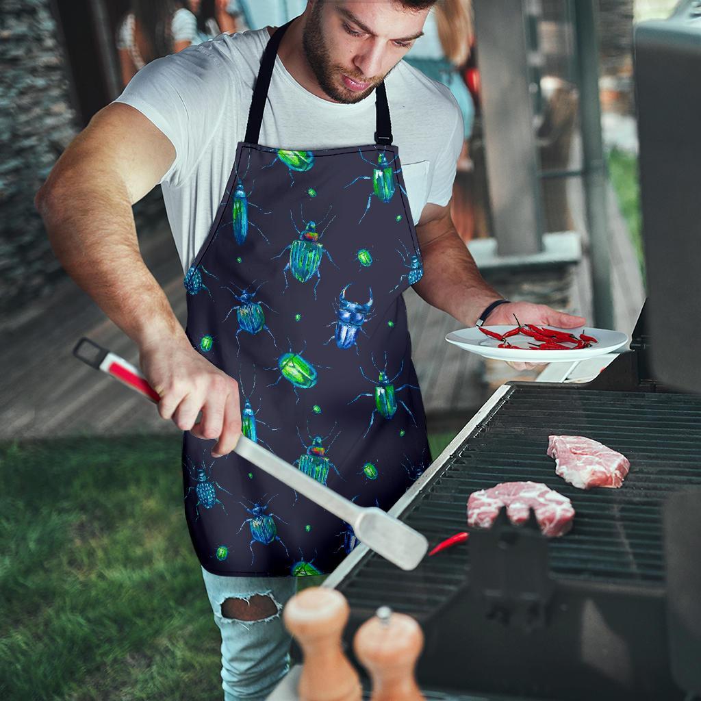 Drawing Bug Pattern Print Men's Apron-grizzshop