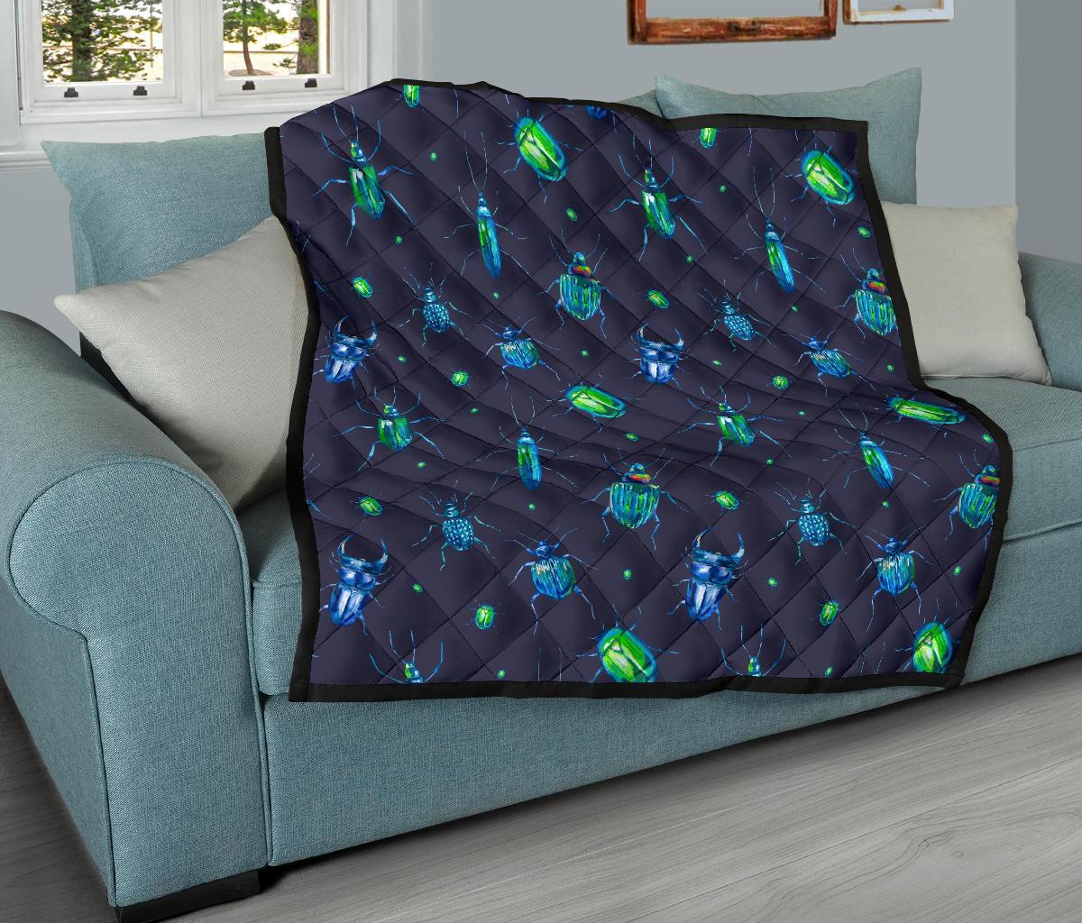 Drawing Bug Pattern Print Quilt-grizzshop