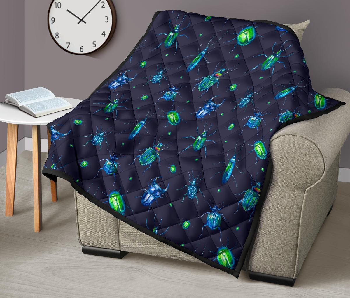 Drawing Bug Pattern Print Quilt-grizzshop