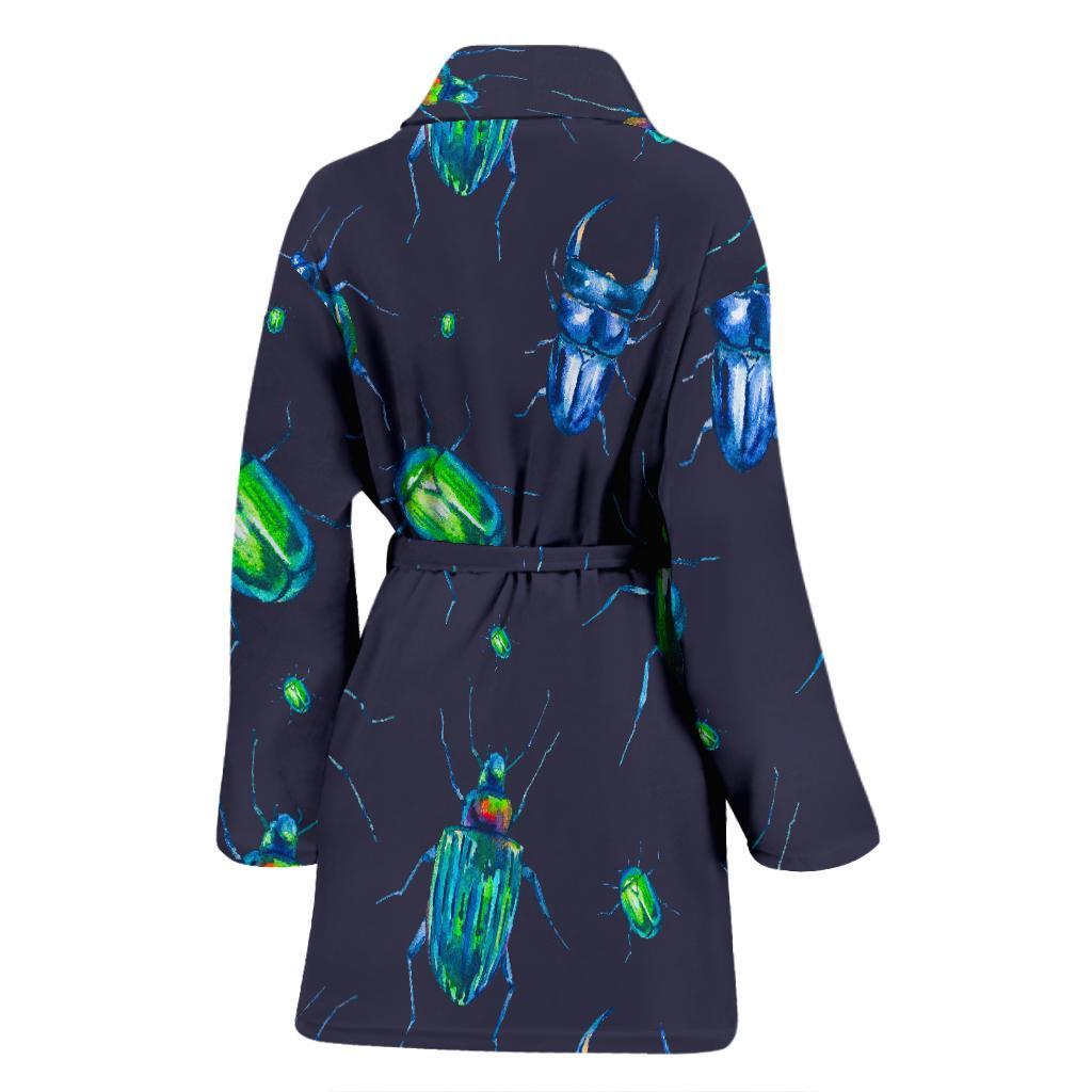 Drawing Bug Pattern Print Women Long Robe-grizzshop