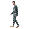 Drawing Chameleon And Monstera Leaf Print Pattern Men's Pajamas-grizzshop