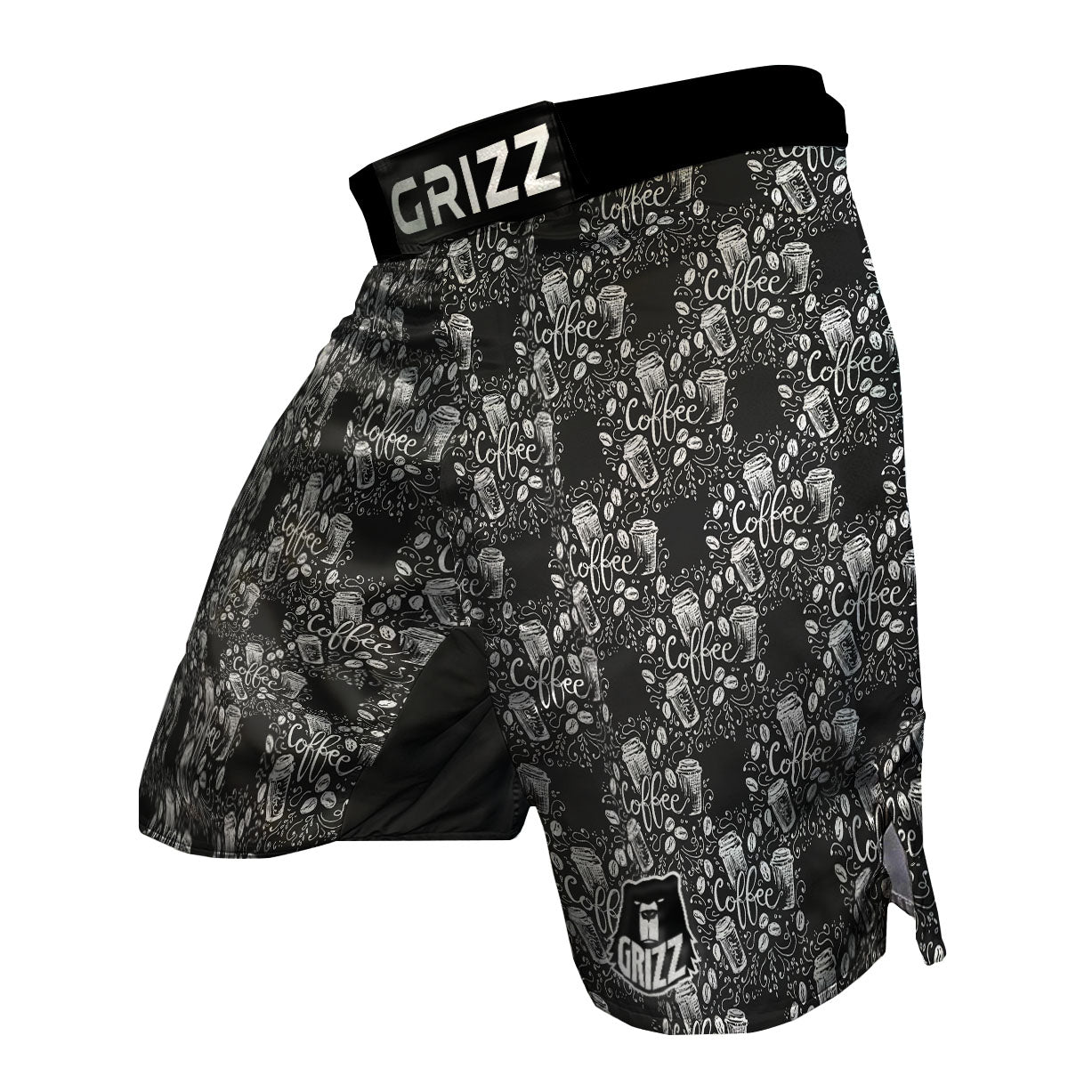 Drawing Coffee Print Pattern MMA Shorts-grizzshop