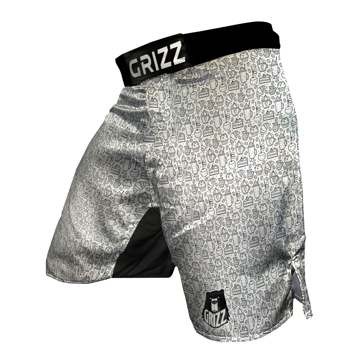 Drawing Dessert And Coffee Print Pattern MMA Shorts-grizzshop