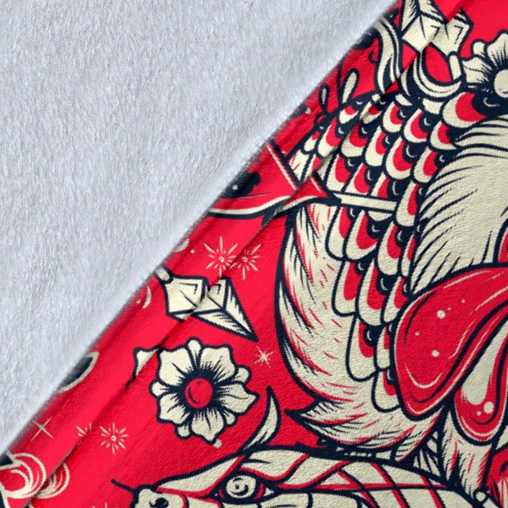 Drawing Farm Chicken Hen Pattern Print Blanket-grizzshop