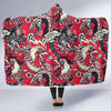 Drawing Farm Chicken Hen Pattern Print Hooded Blanket-grizzshop