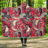 Drawing Farm Chicken Hen Pattern Print Hooded Blanket-grizzshop