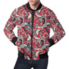 Drawing Farm Chicken Hen Pattern Print Men's Bomber Jacket-grizzshop