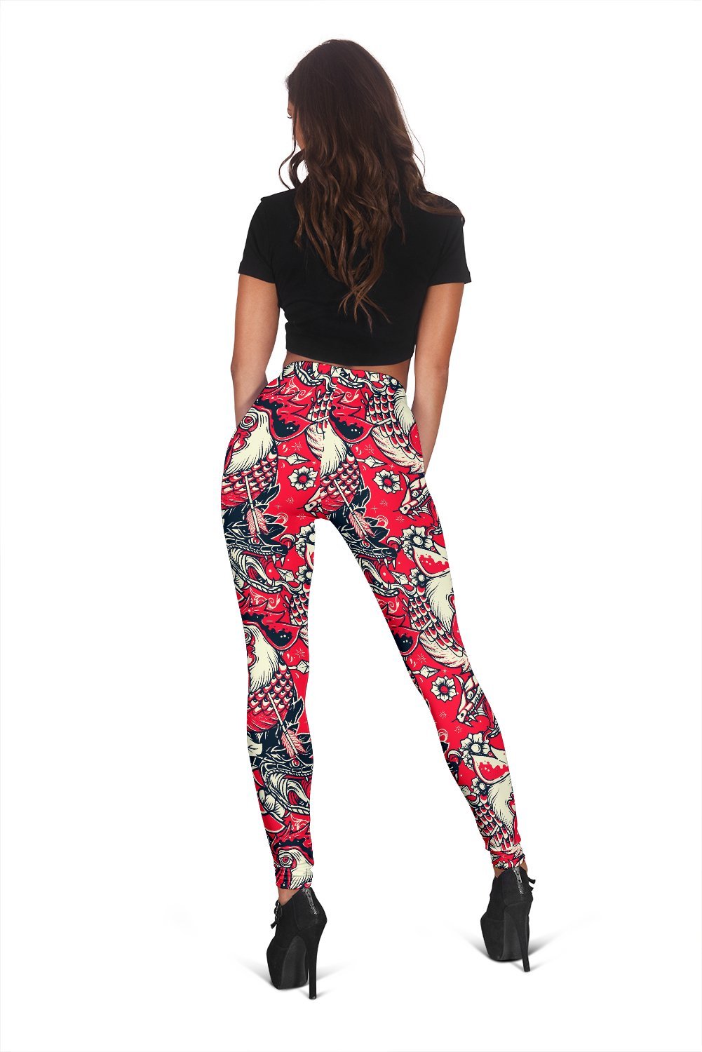 Drawing Farm Chicken Hen Pattern Print Women Leggings-grizzshop