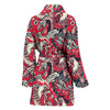 Drawing Farm Chicken Hen Pattern Print Women Long Robe-grizzshop