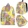Drawing Pineapple Gold Pink Pattern Backpack-grizzshop