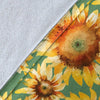 Drawing Sunflower Print Pattern Blanket-grizzshop