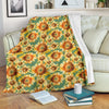 Drawing Sunflower Print Pattern Blanket-grizzshop