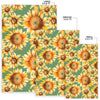 Drawing Sunflower Print Pattern Floor Mat-grizzshop