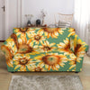 Drawing Sunflower Print Pattern Loveseat Cover-grizzshop