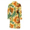 Drawing Sunflower Print Pattern Men Long Robe-grizzshop