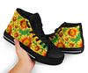 Drawing Sunflower Print Pattern Men Women's High Top Shoes-grizzshop