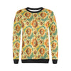 Drawing Sunflower Print Pattern Women Crewneck Sweatshirt-grizzshop