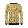 Drawing Sunflower Print Pattern Women Crewneck Sweatshirt-grizzshop