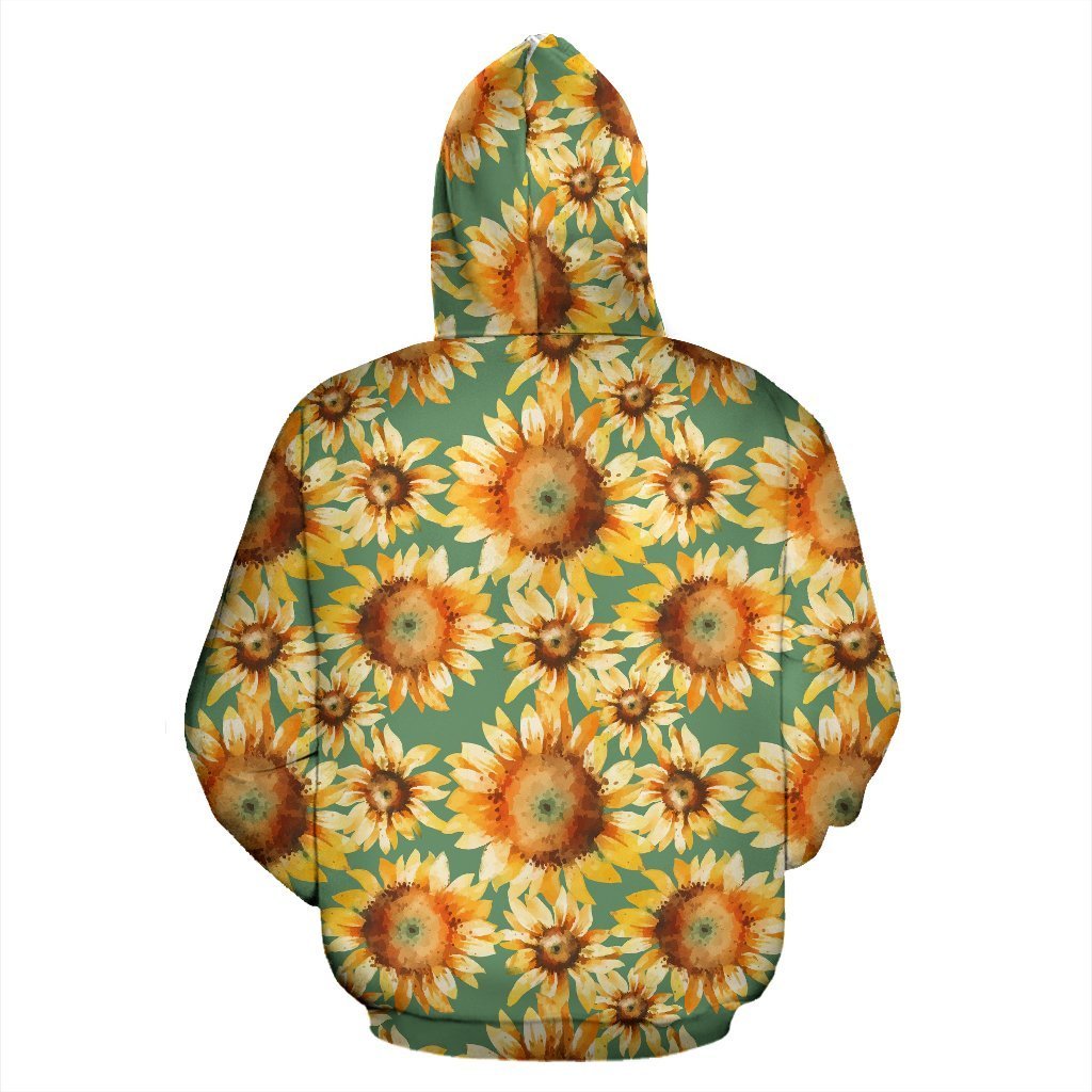 Drawing Sunflower Print Pattern Women Men Pullover Hoodie-grizzshop