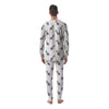 Drawing White Eggplant Print Pattern Men's Pajamas-grizzshop