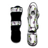 Drawing White Eggplant Print Pattern Muay Thai Shin Guards-grizzshop