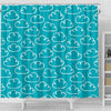 Drawn Cloud Pattern Print Bathroom Shower Curtain-grizzshop