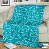 Drawn Cloud Pattern Print Blanket-grizzshop