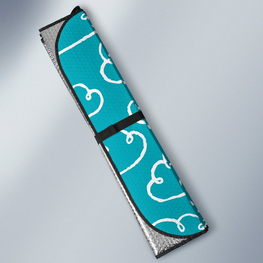 Drawn Cloud Pattern Print Car Sun Shade-grizzshop
