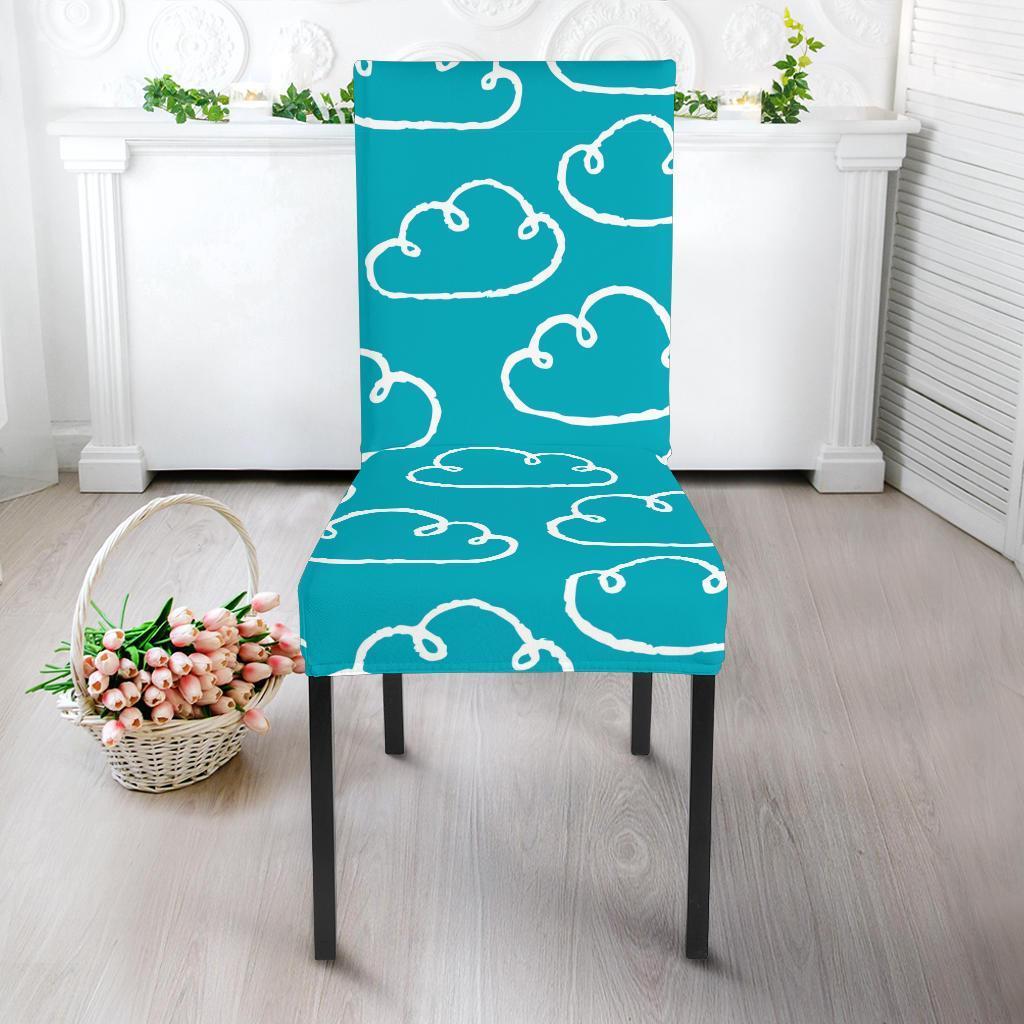 Drawn Cloud Pattern Print Chair Cover-grizzshop