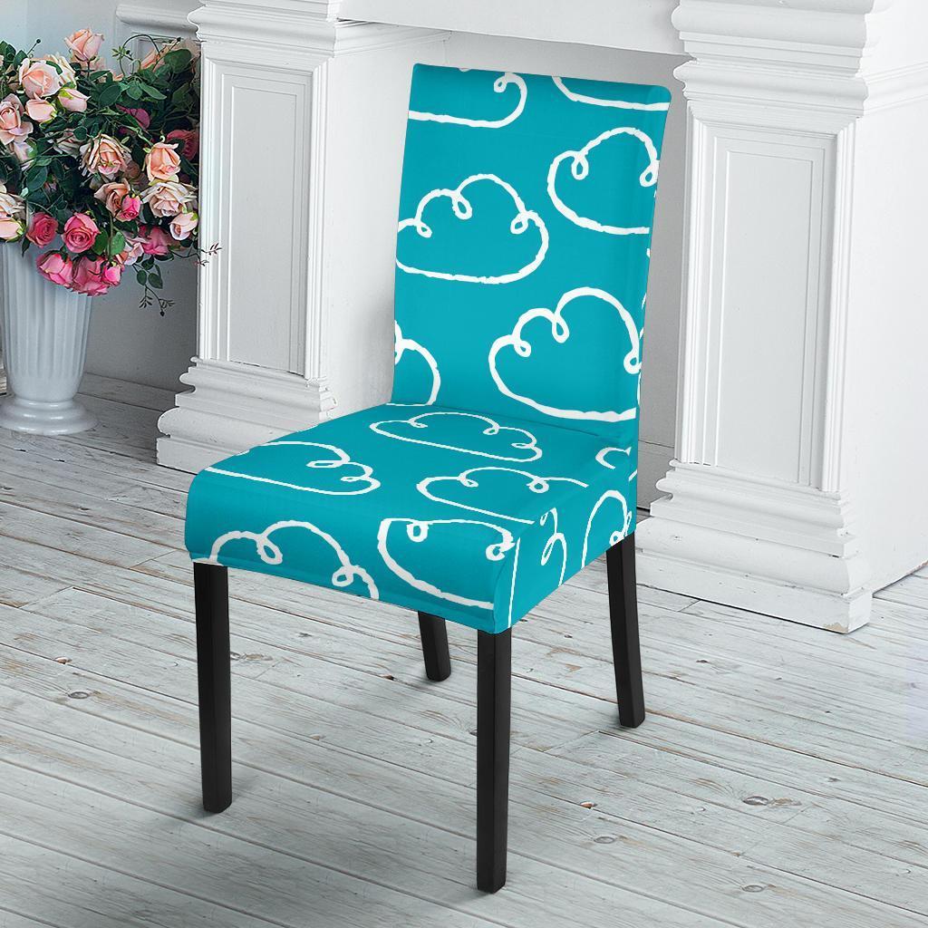 Drawn Cloud Pattern Print Chair Cover-grizzshop