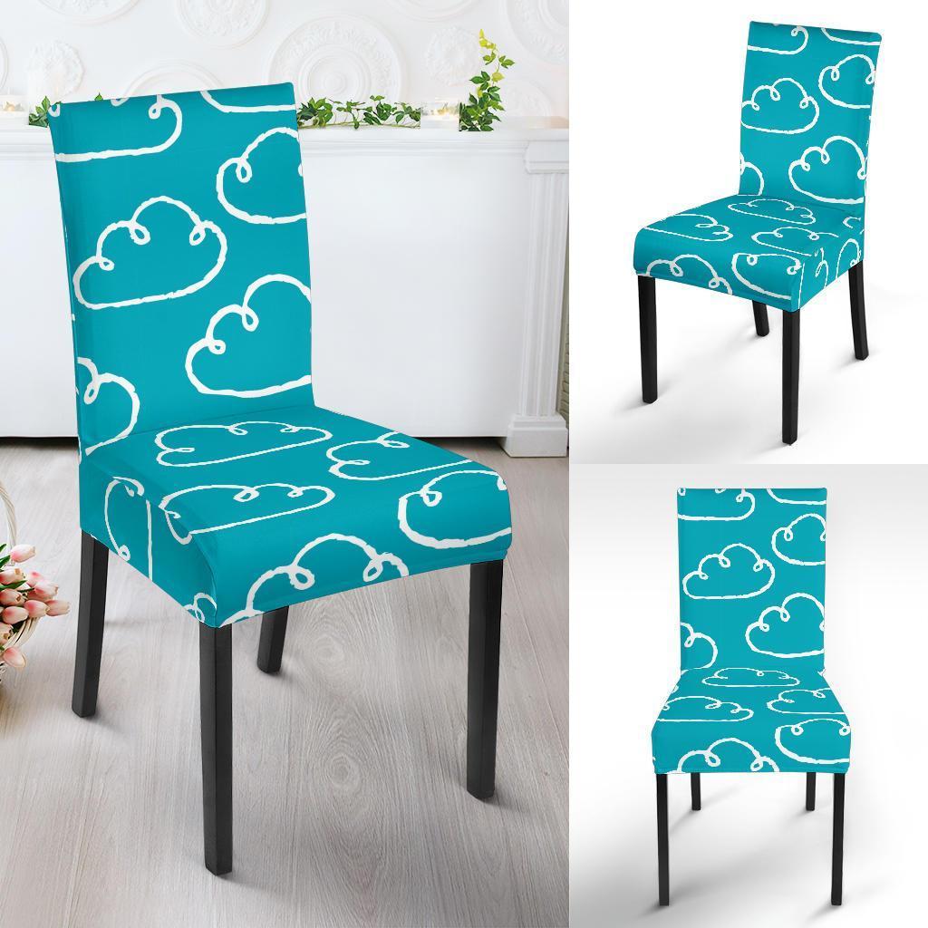 Drawn Cloud Pattern Print Chair Cover-grizzshop